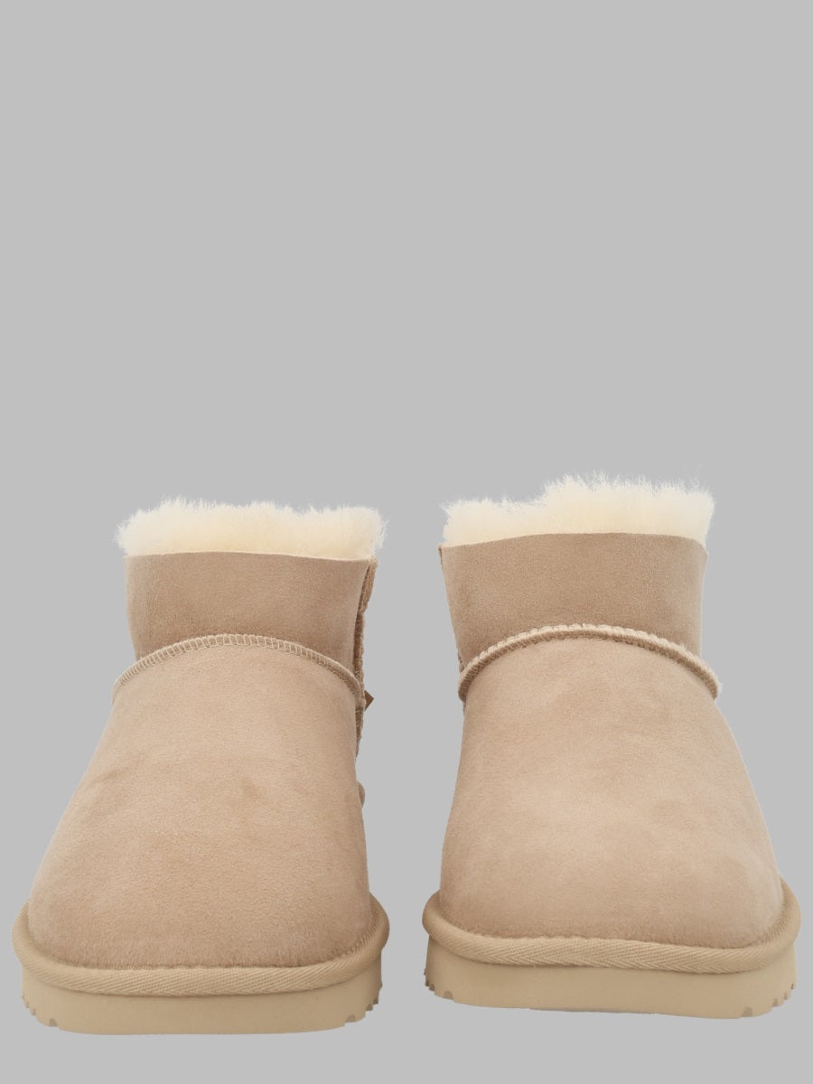 UGG Ultra Mini Bailey Bow Ankle Boots — Beige - 7 by UGG