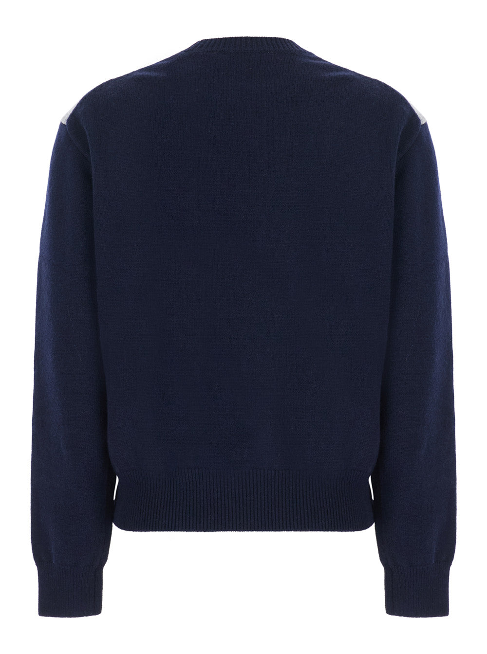 Dunst Argyle Wool Sweater — Navy - S, view 2