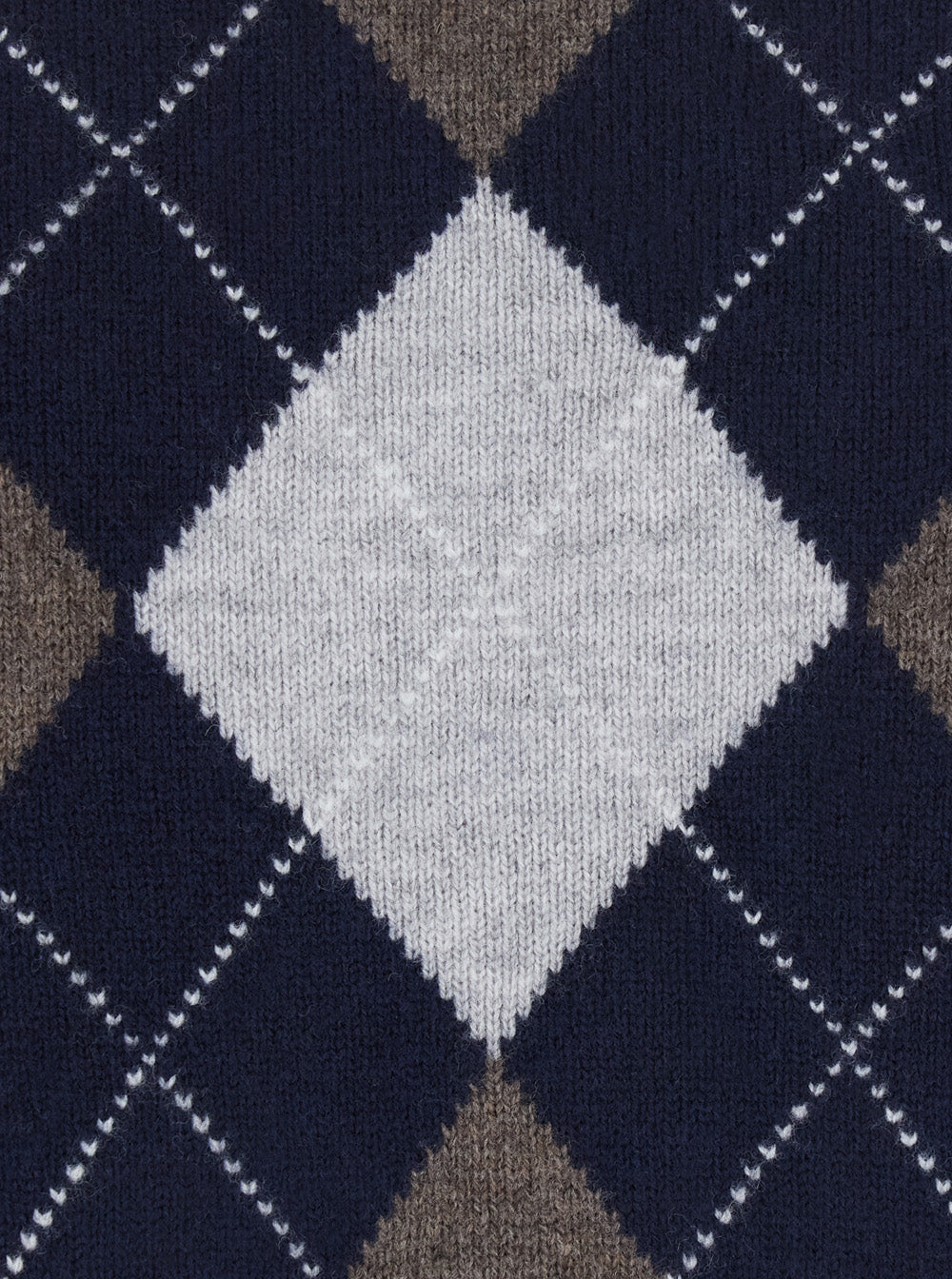 Dunst Argyle Wool Sweater — Navy - S, view 3