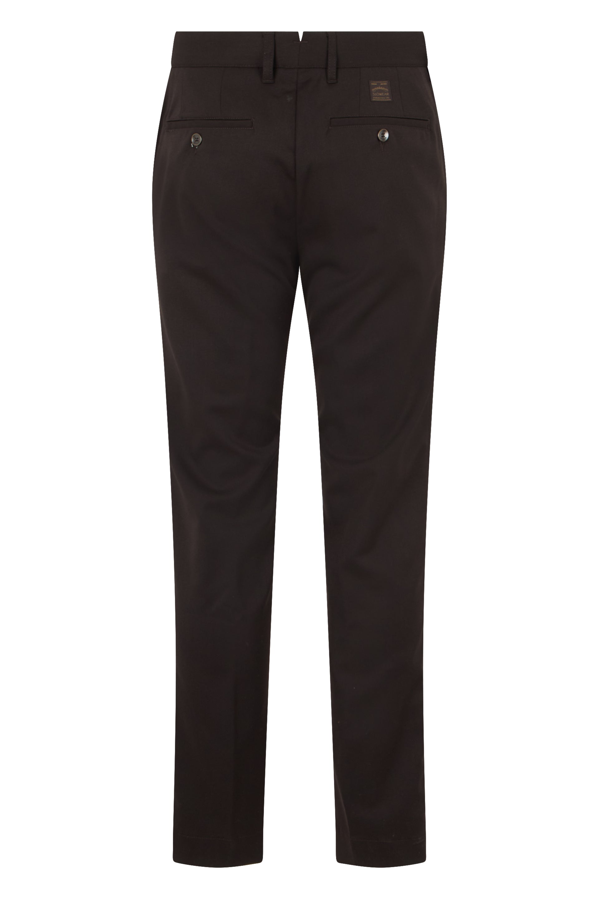 Slowear Slim Wool Blend Trousers — Brown, view 2