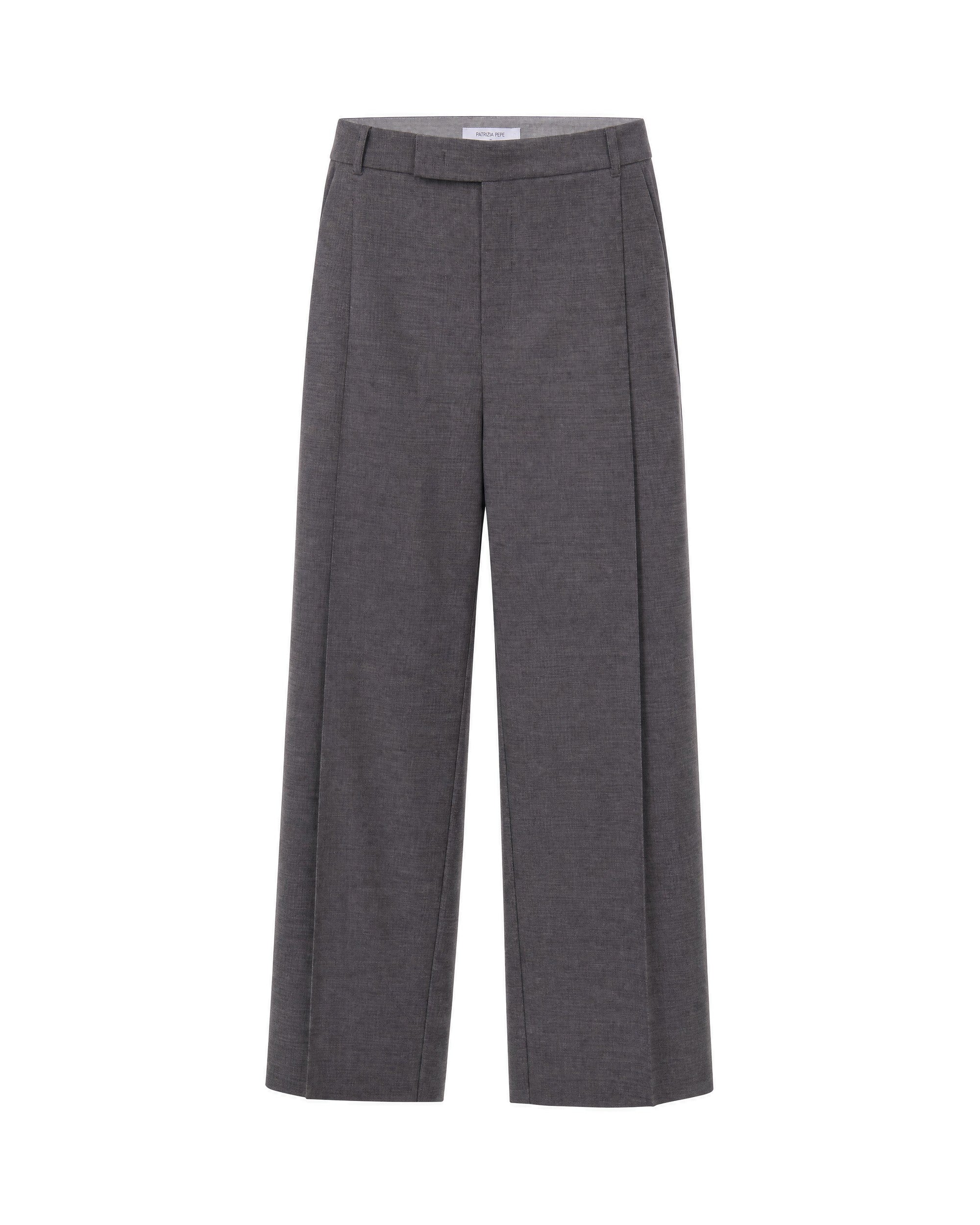 Patrizia Pepe Wide-Leg Tailored Trousers — Gray by Patrizia Pepe