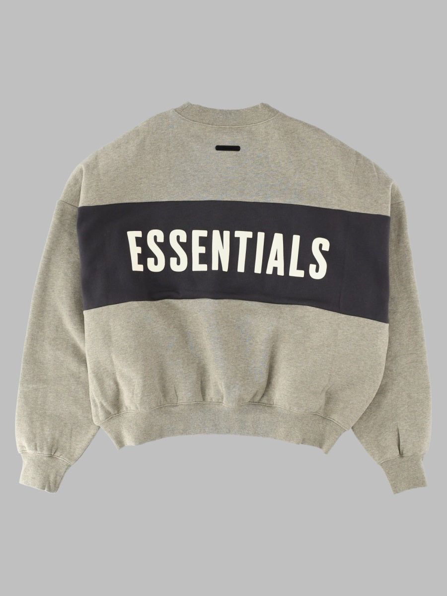 Fear Of God Essentials Logo-Printed Cropped Sweatshirt — Gray, view 2