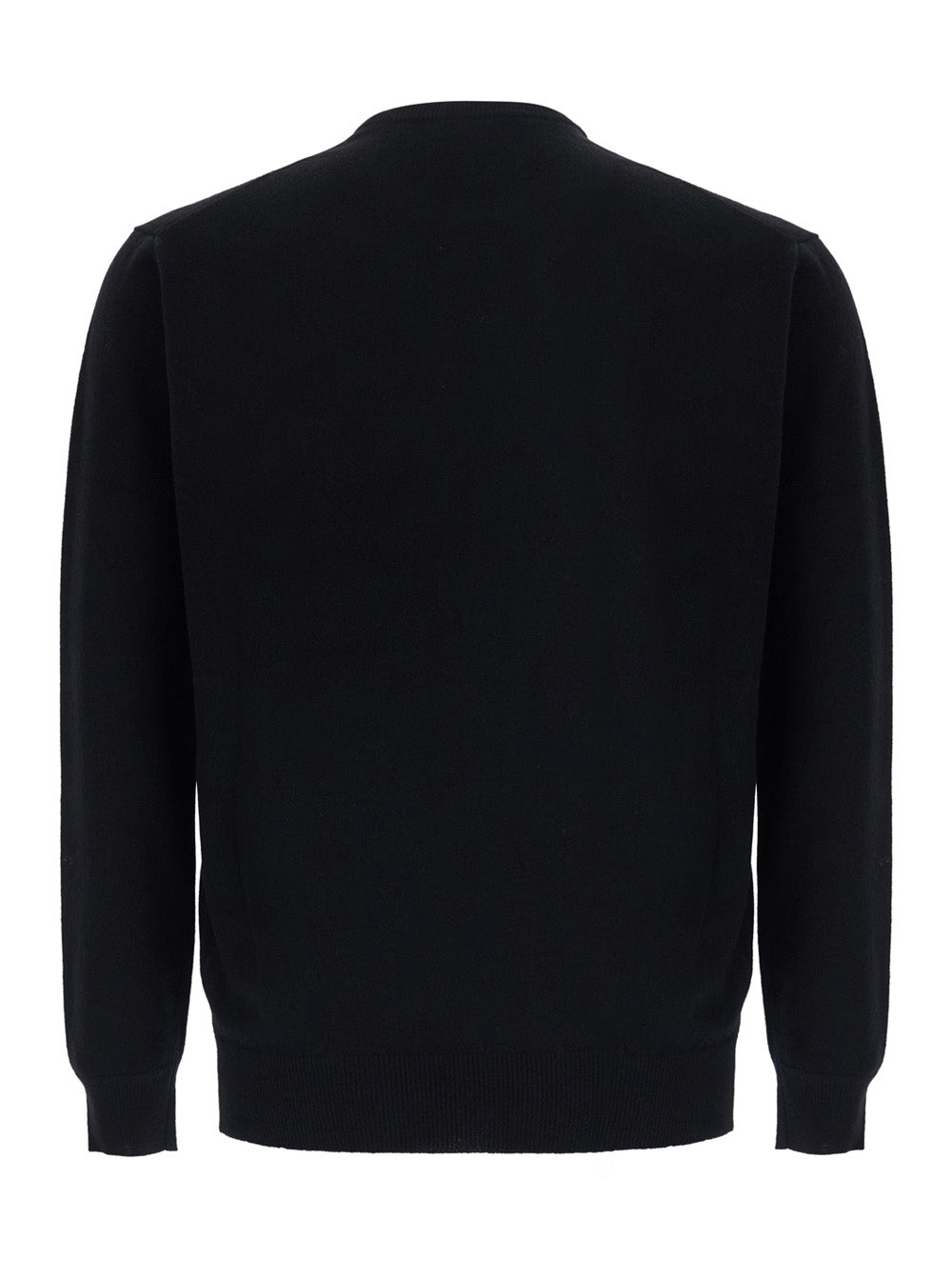 Leplain Cashmere Round Neck Sweater — Black, view 2