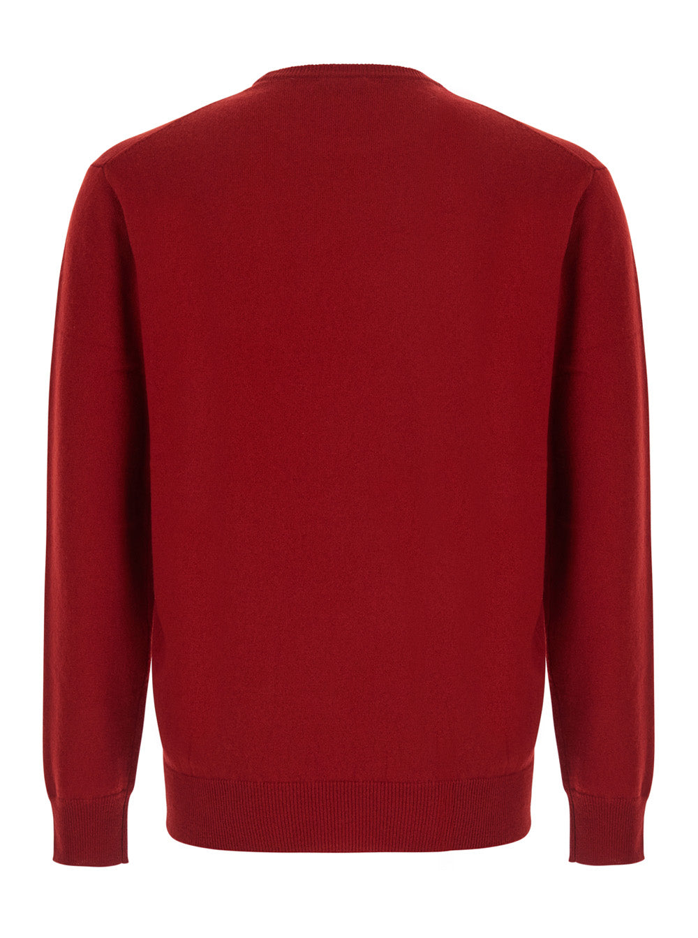 Leplain Cashmere Round-Neck Sweater — Red, view 2