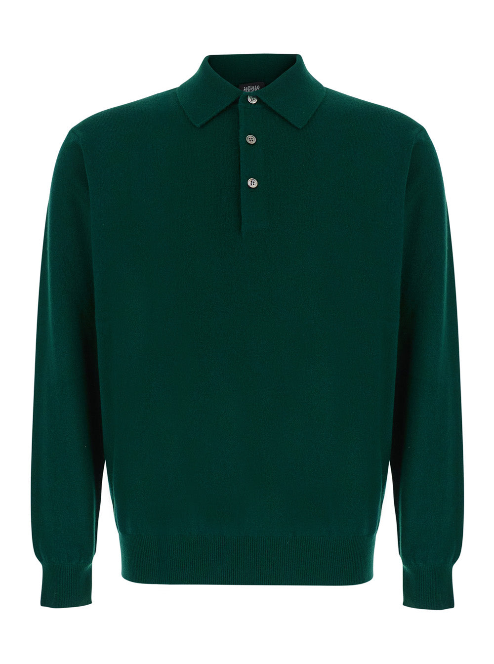 Leplain Merino Cashmere Polo Neck Sweater — Green by Leplain