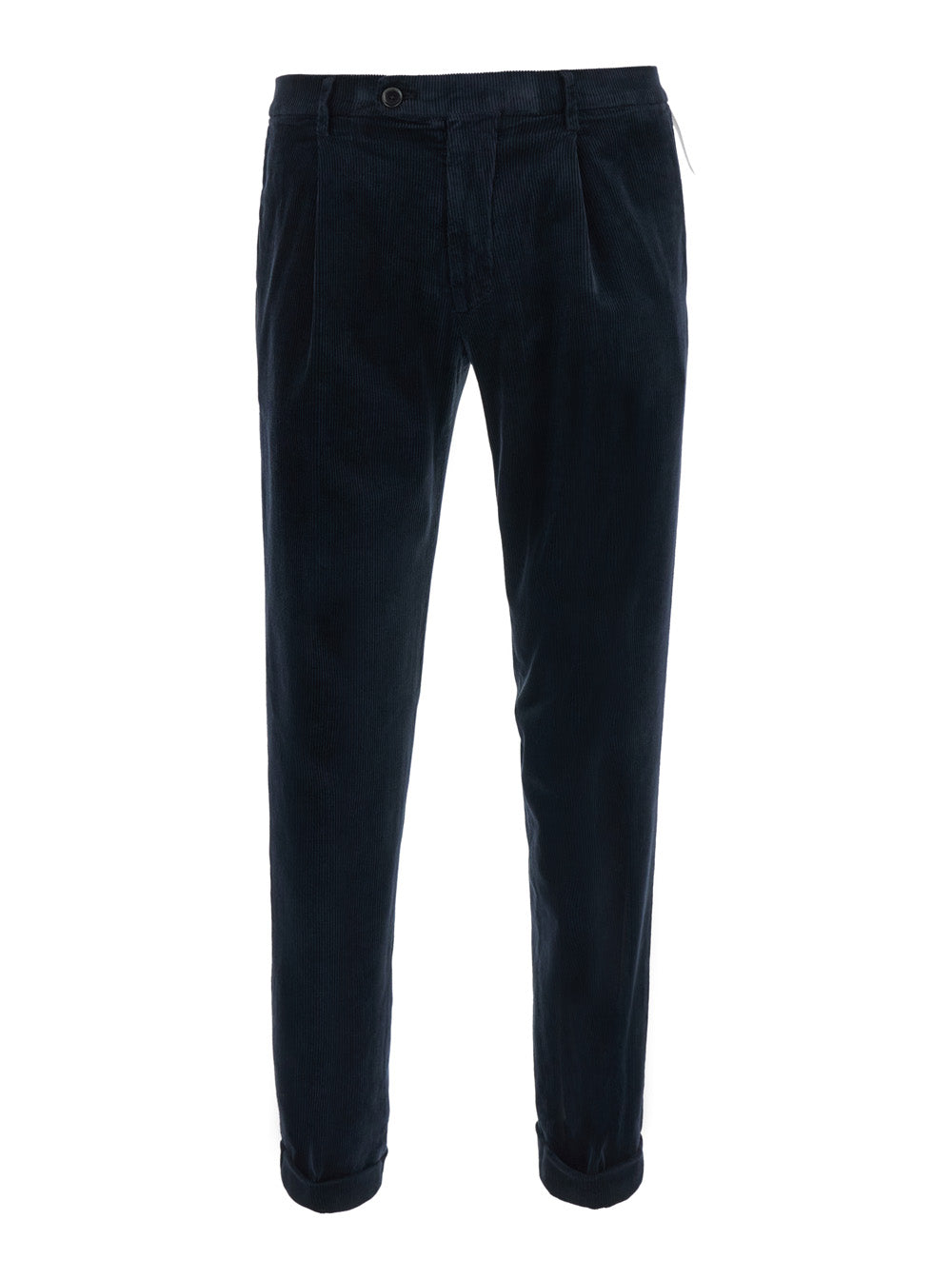 Michael Coal Pleated Cotton Trousers — Blue by Michael Coal