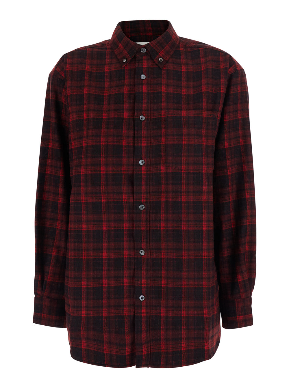 Dunst Checked Flannel Shirt — Red by Dunst