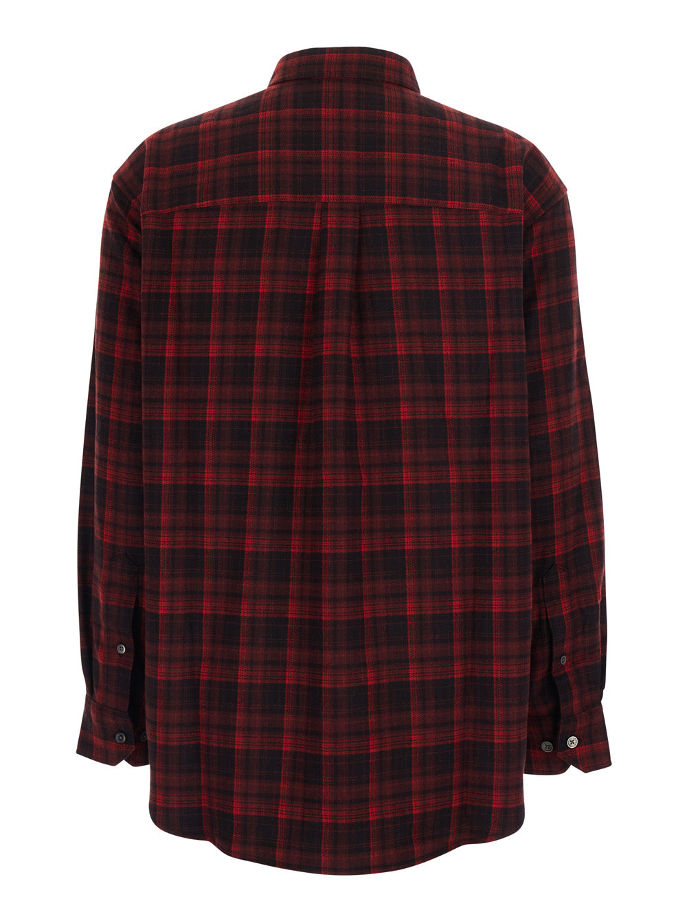 Dunst Checked Flannel Shirt — Red, view 2