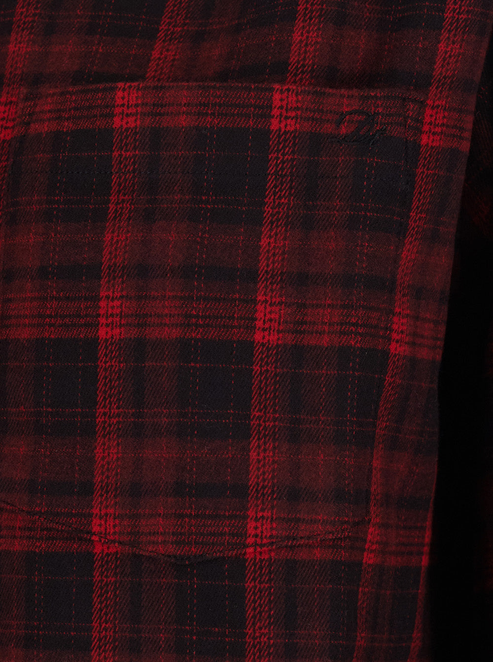 Dunst Checked Flannel Shirt — Red, view 3
