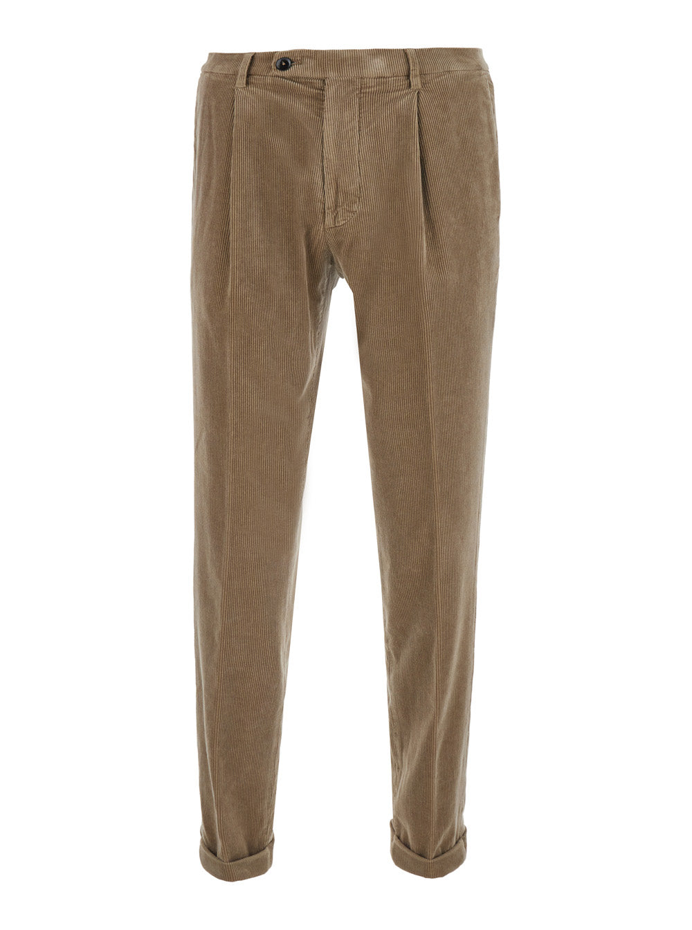 Michael Coal Tech Fabric Cotton Trousers — Beige by Michael Coal