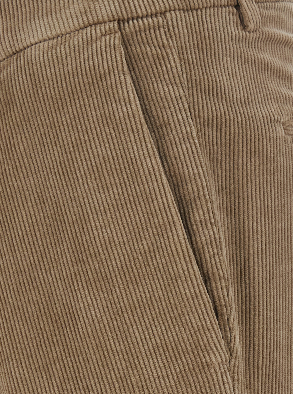 Michael Coal Tech Fabric Cotton Trousers — Beige, view 3