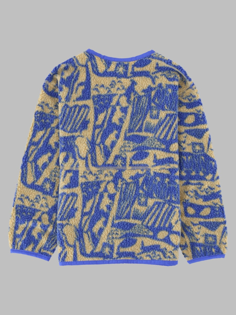 Patagonia Recycled Polyester Shearling Jacket — Blue, view 2