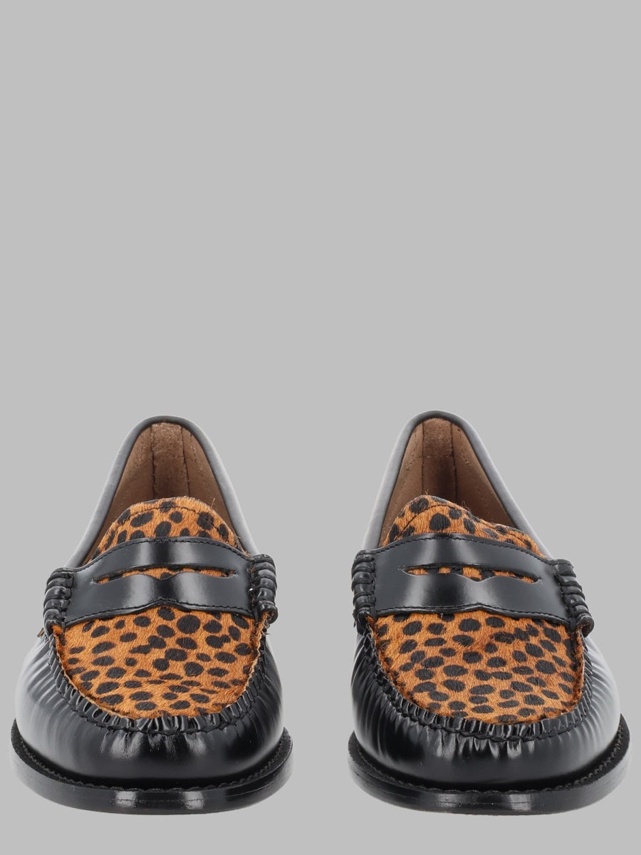 G.H. Bass & Co. Leopard-Print Calf Leather Loafer — Black by G.H. Bass & Co.