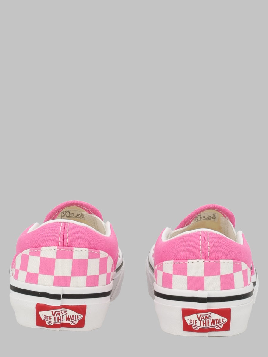 Vans Classic Slip-On Checkered Canvas Sneakers — Pink, view 2