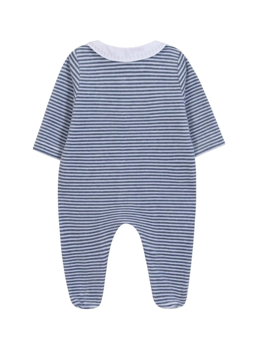Tartine Et Chocolat Striped Cotton-Blend Bodysuit — Blue by Tartine Et Chocolat