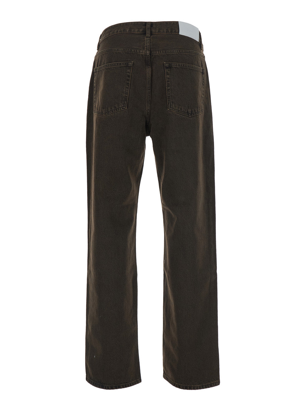 Dunst Loose Wide-Leg Cotton Jeans — Brown - M, view 2