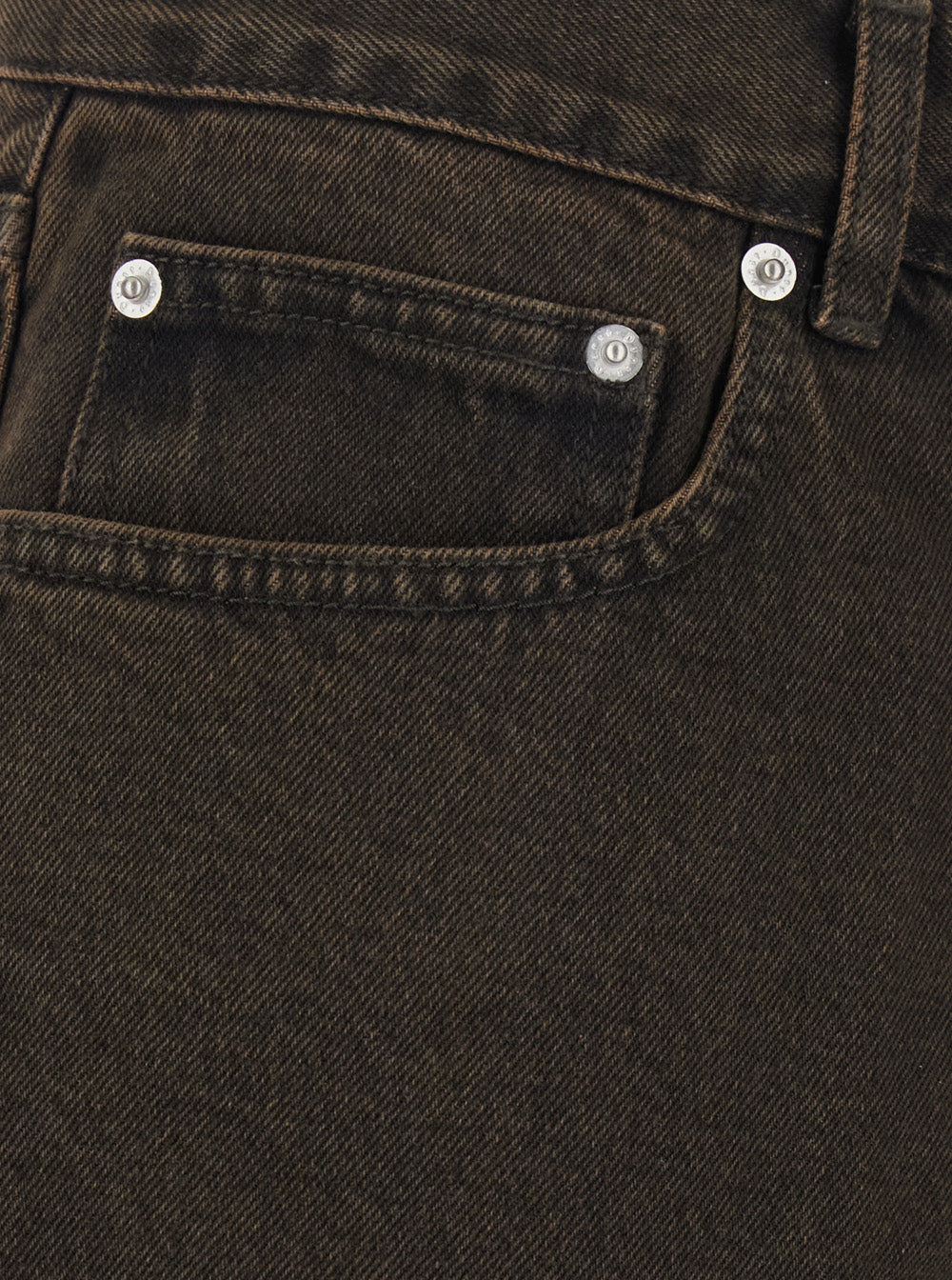 Dunst Loose Wide-Leg Cotton Jeans — Brown - M, view 3