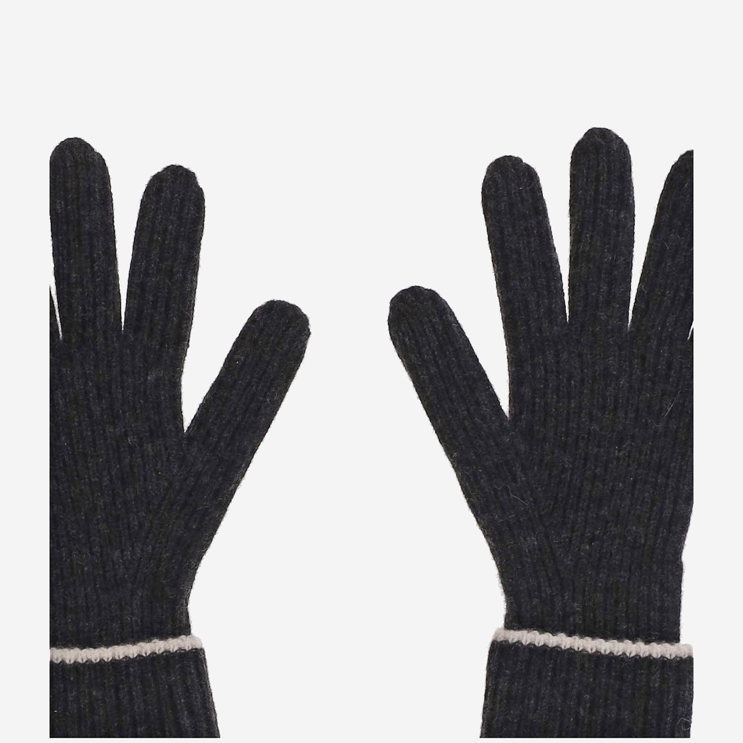 Arch4 Ribbed Cashmere Gloves — Gray - S, view 3