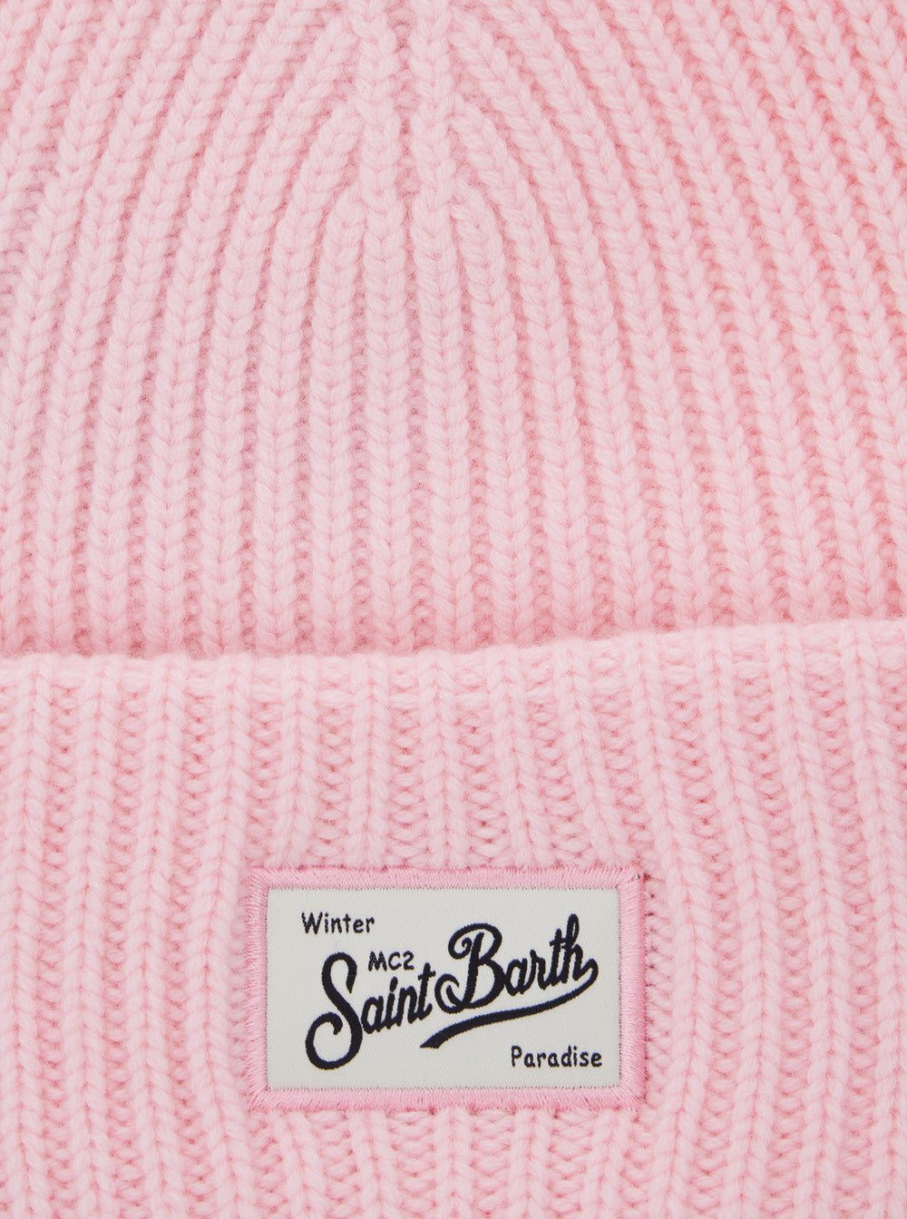Mc2 Saint Barth BRR000102285M Knitted Wool Cashmere Winter Hat — Pink - M/L, view 3