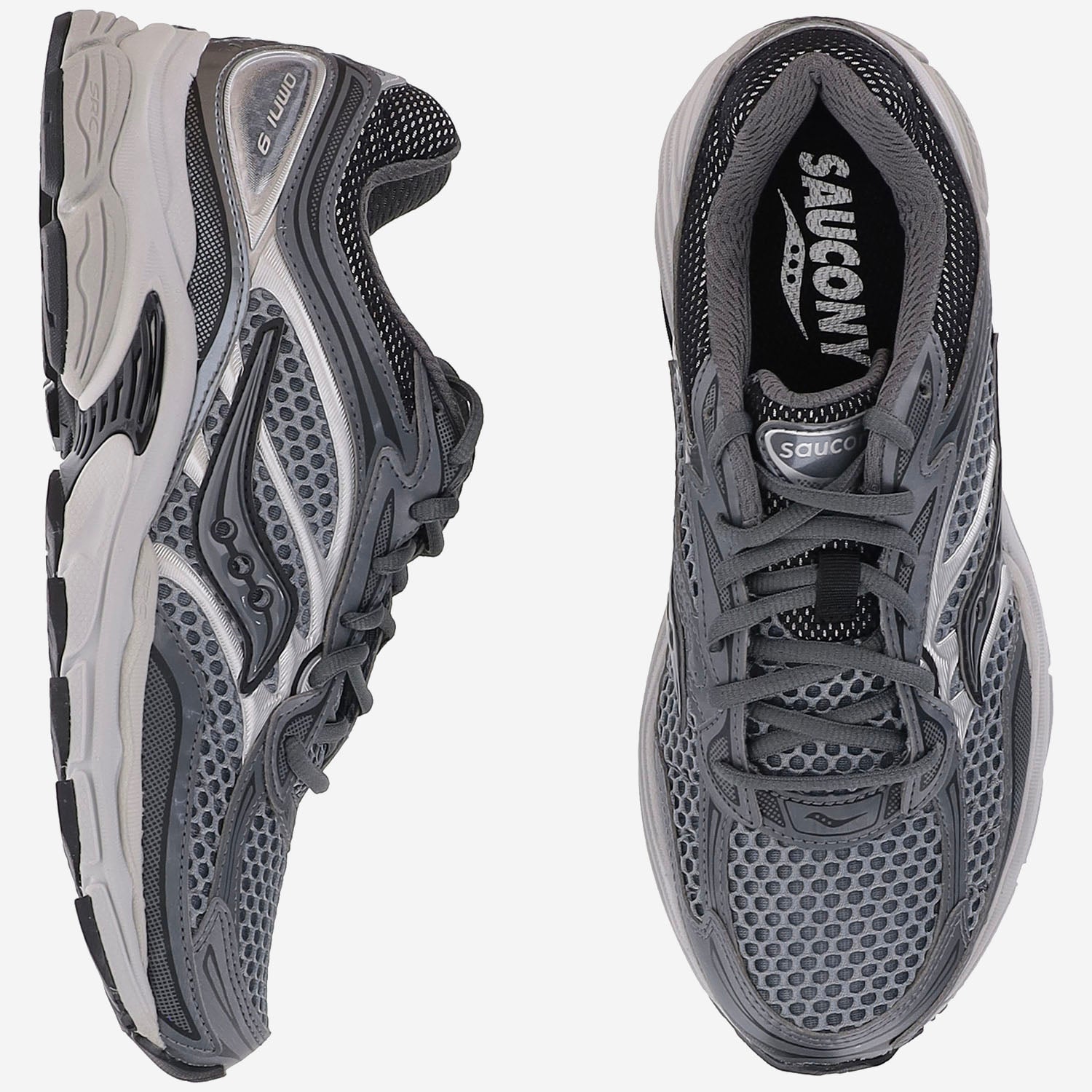 Saucony Pro Grid Omni 9 Sneakers — Gray - 44, view 2