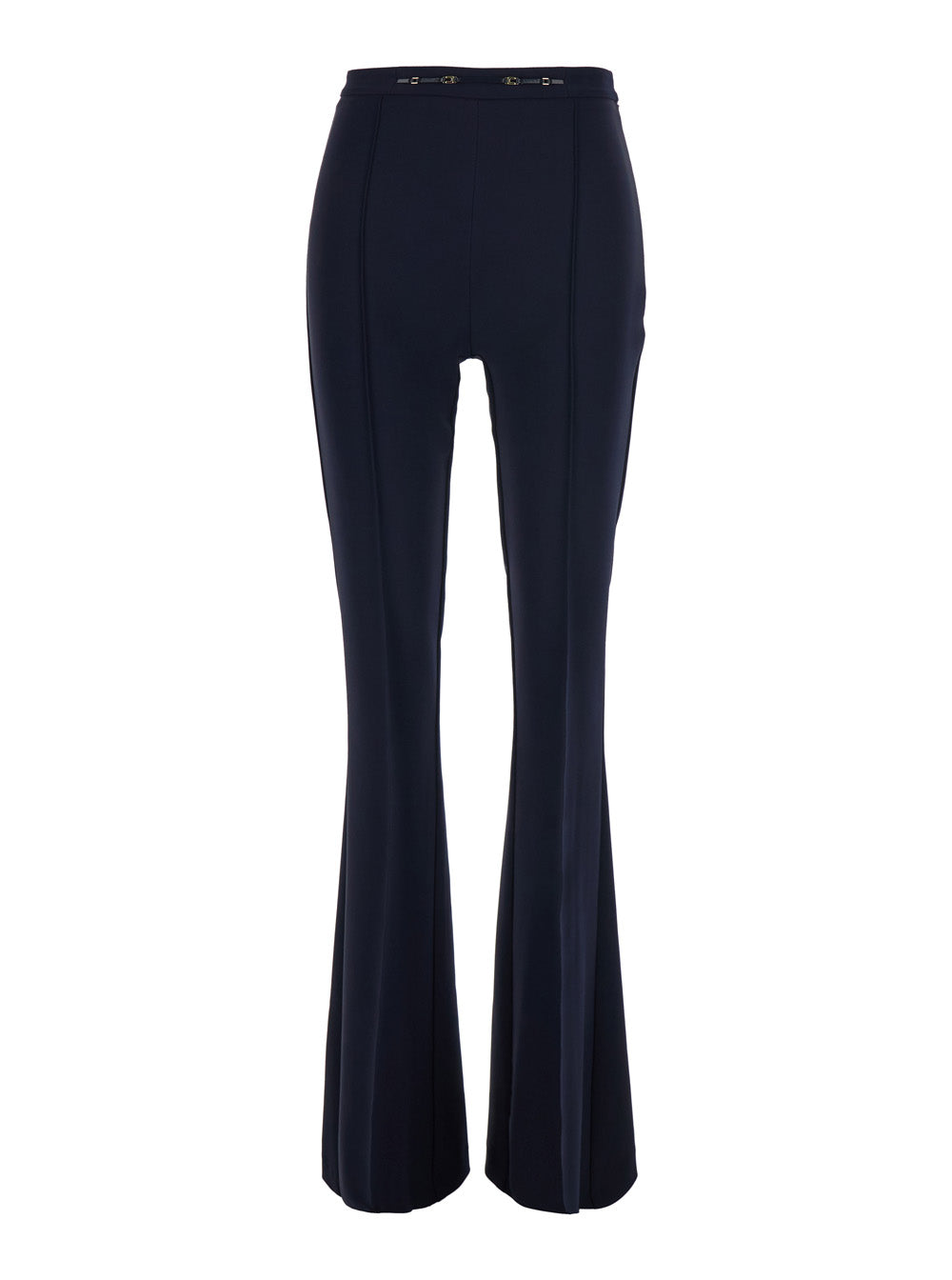 Elisabetta Franchi Flare Trousers — Blue - 46 by Elisabetta Franchi