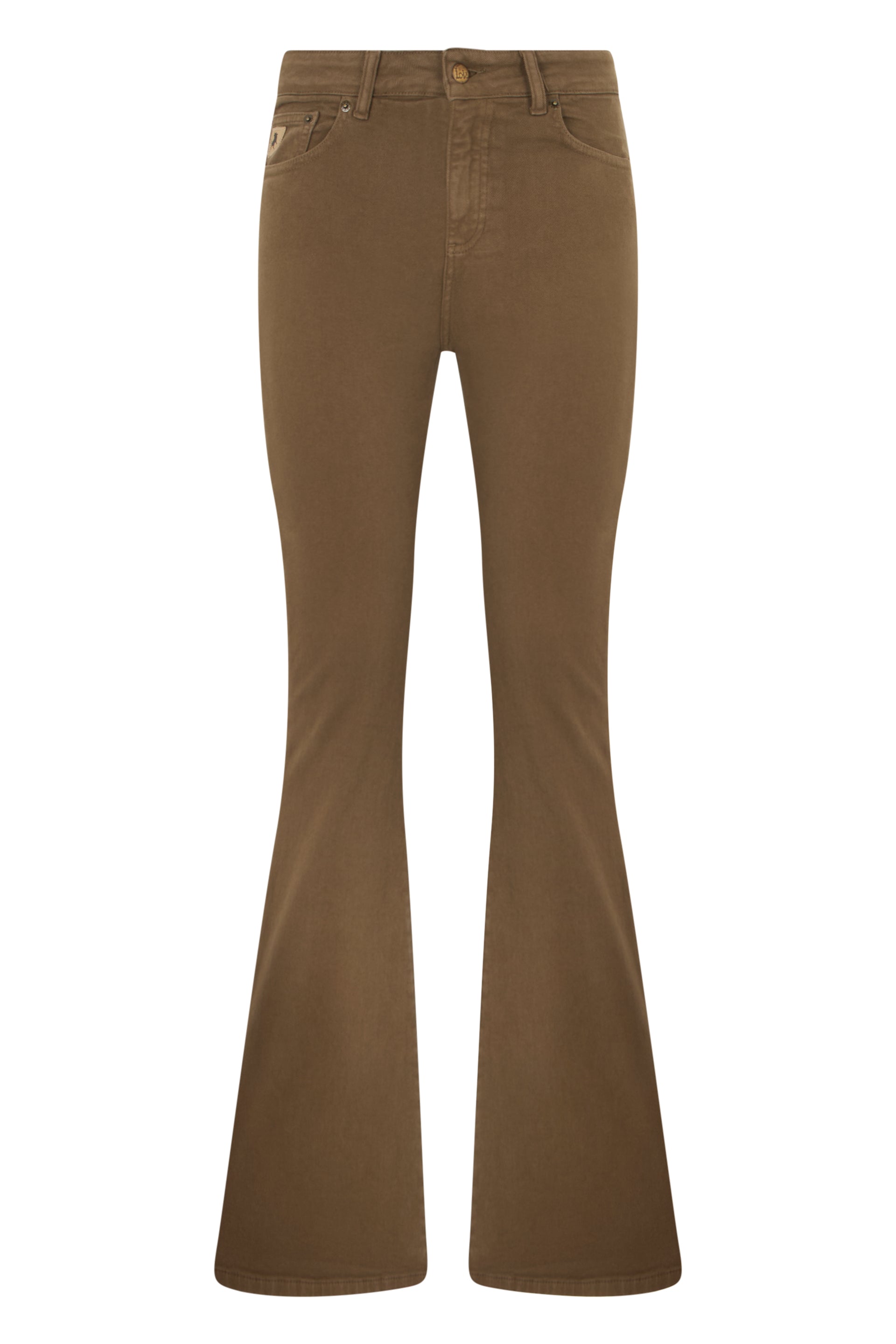 Lois Jeans Flared Elephant Leg Jeans — Green by Lois Jeans