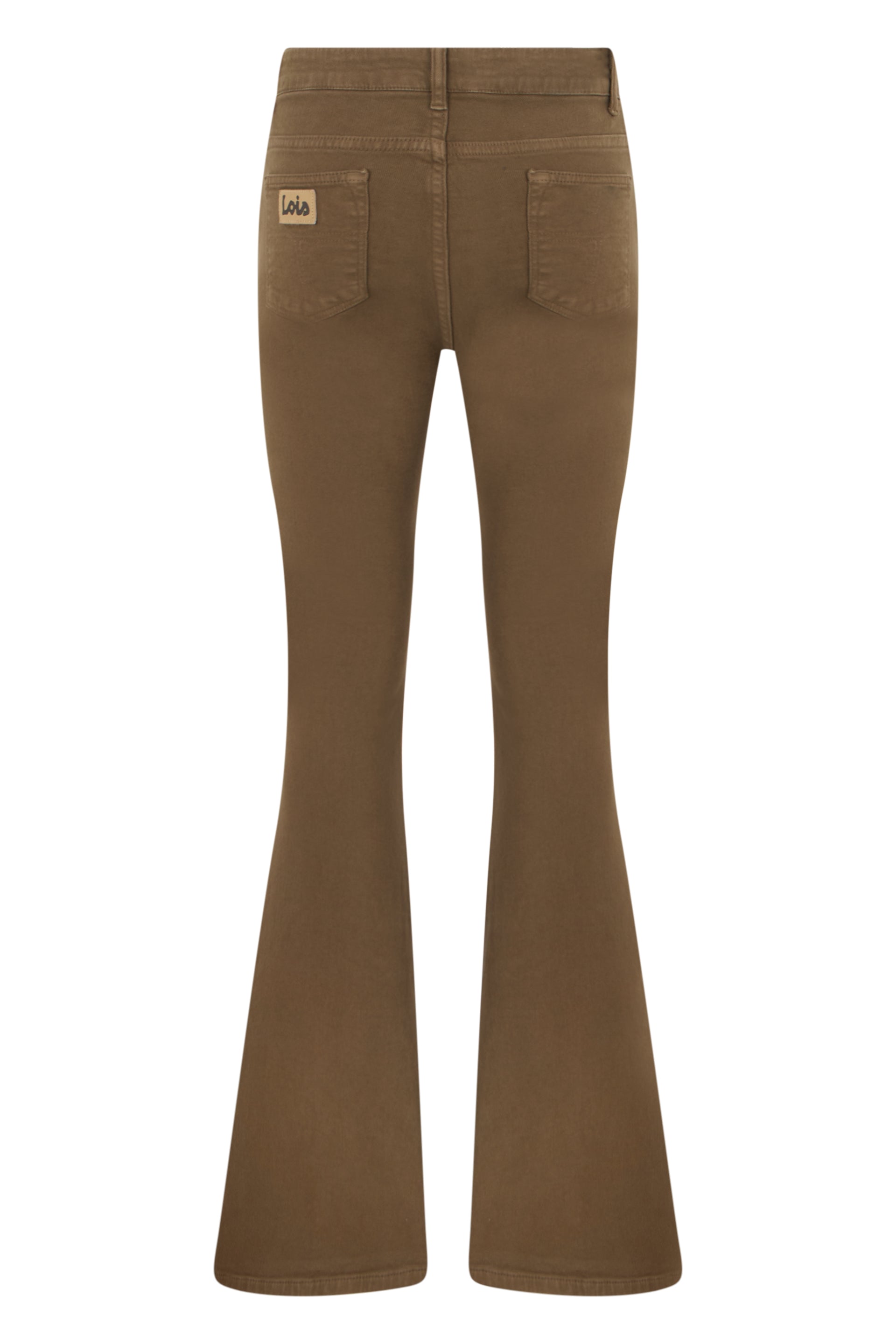 Lois Jeans Flared Elephant Leg Jeans — Green, view 2