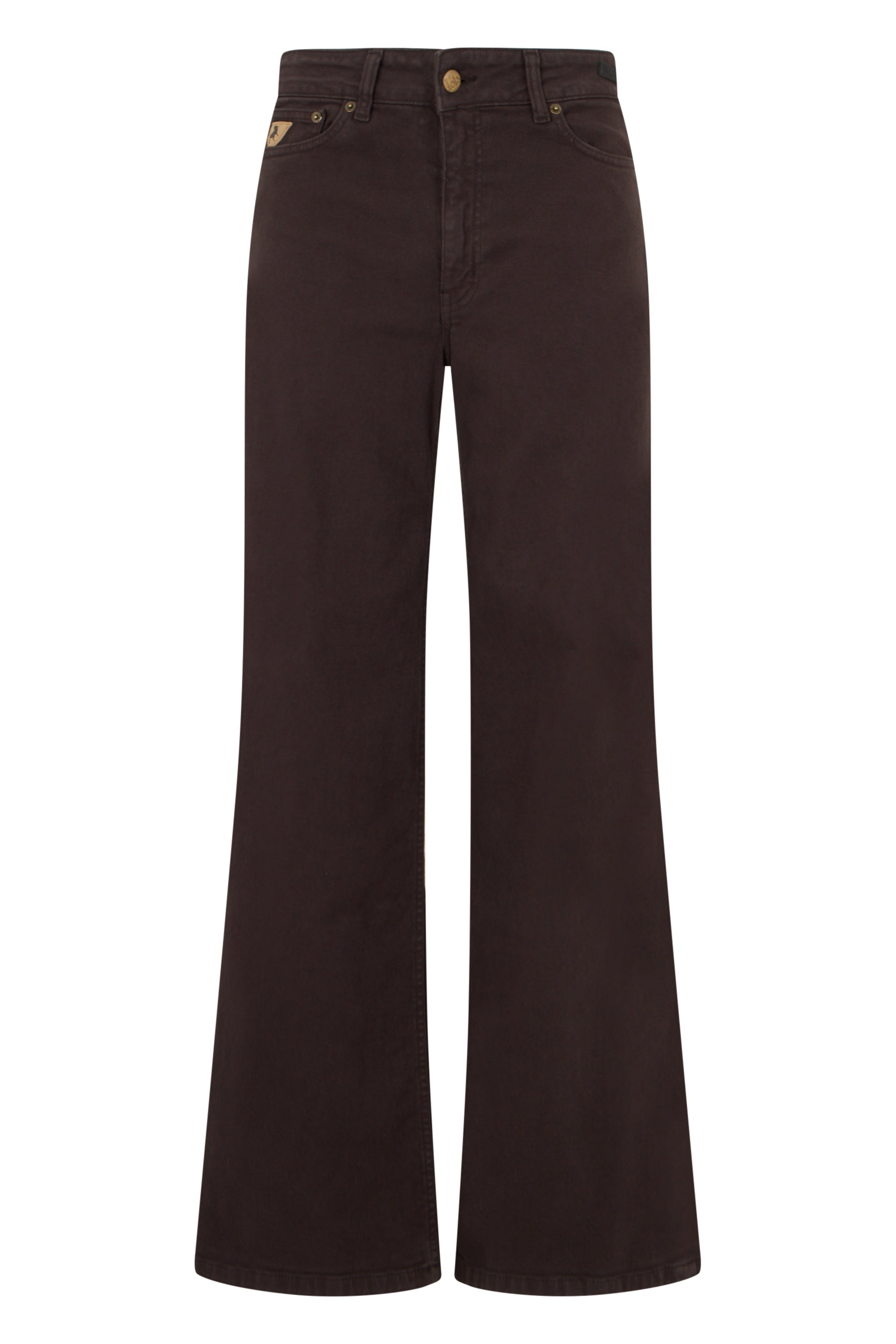 Lois Jeans Wide-Leg Cotton Jeans — Brown by Lois Jeans