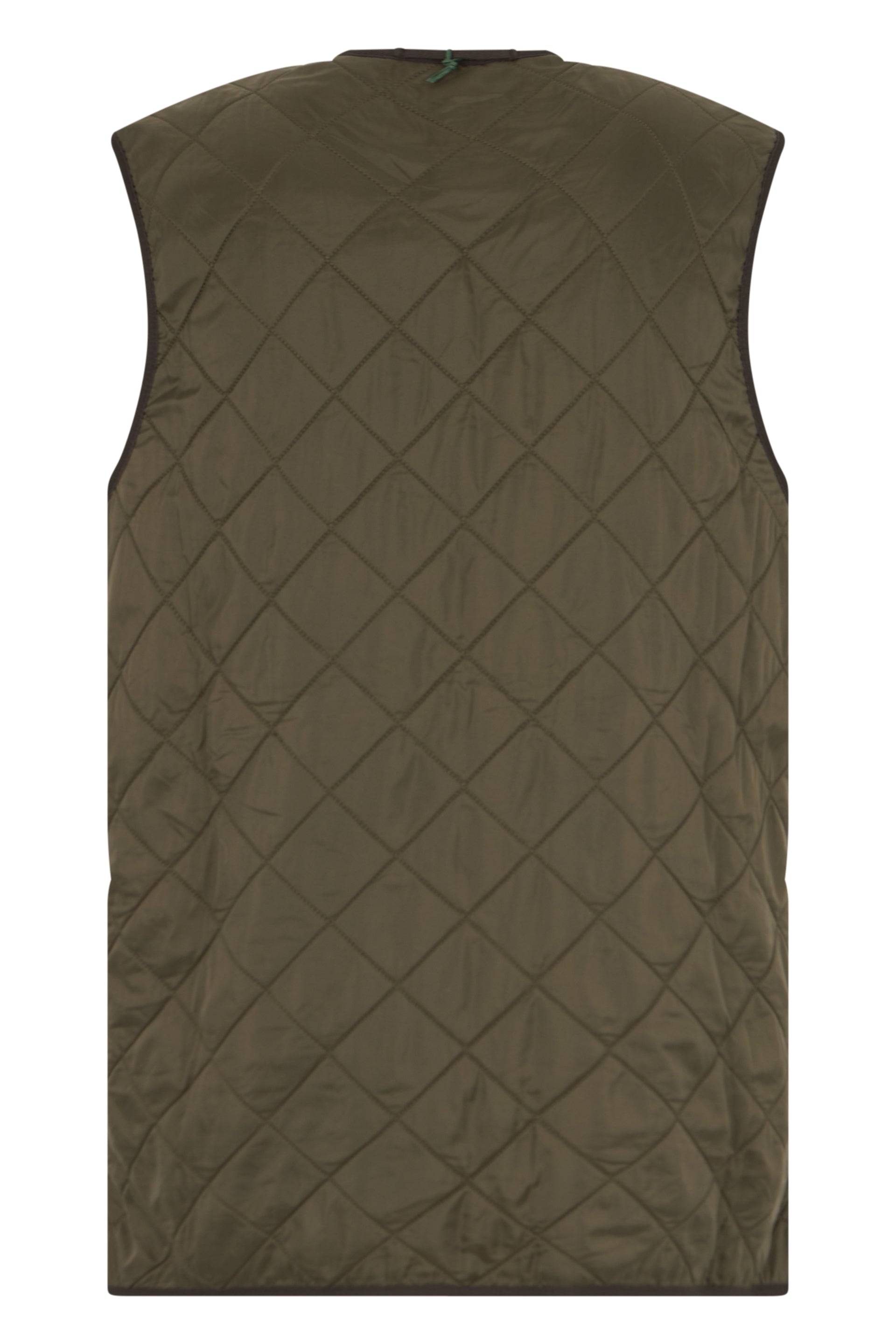 Barbour Diamond-Quilted Polyamide Vest — Olive, view 2