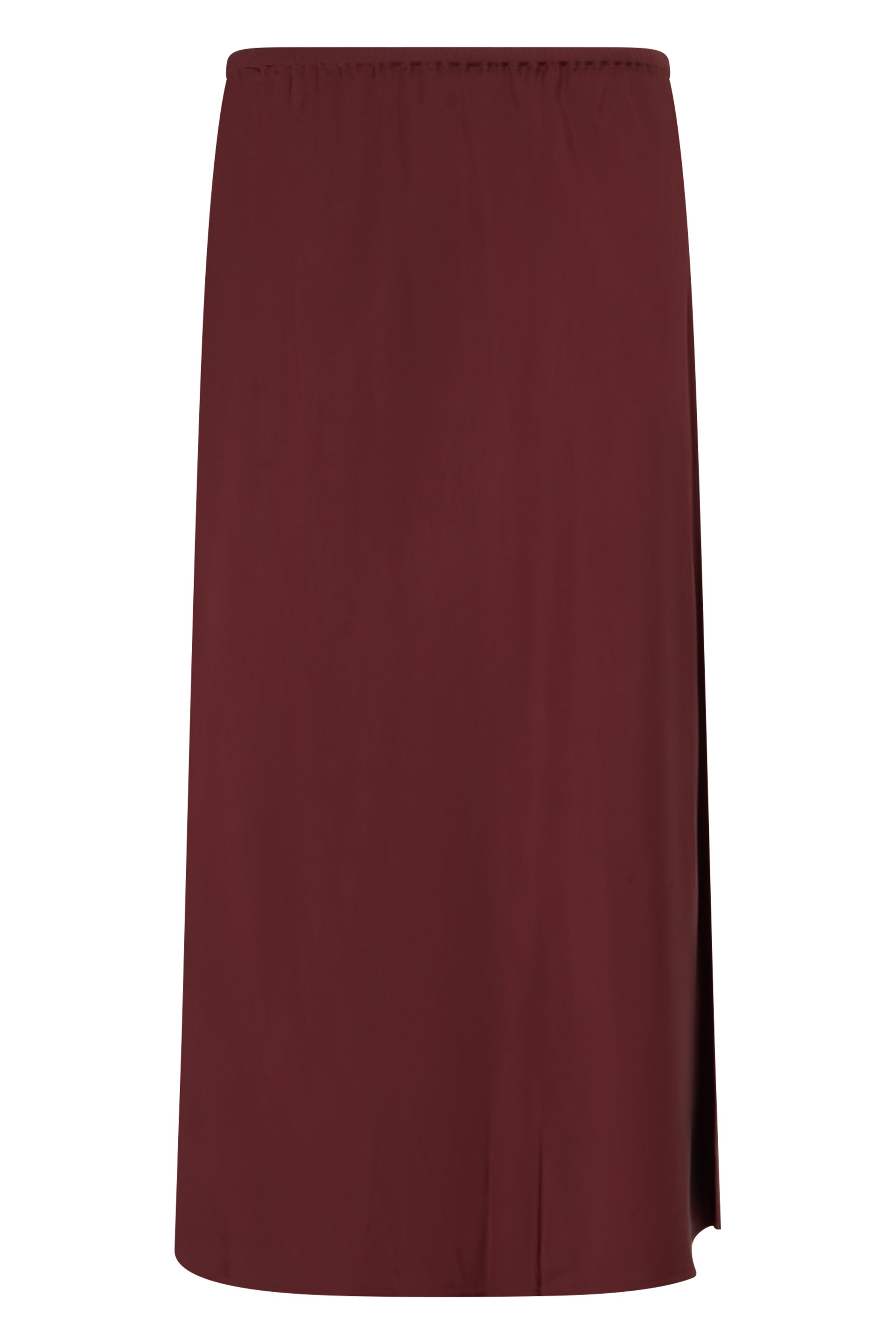 Vince Satin Viscose Midi Skirt — Burgundy by Vince