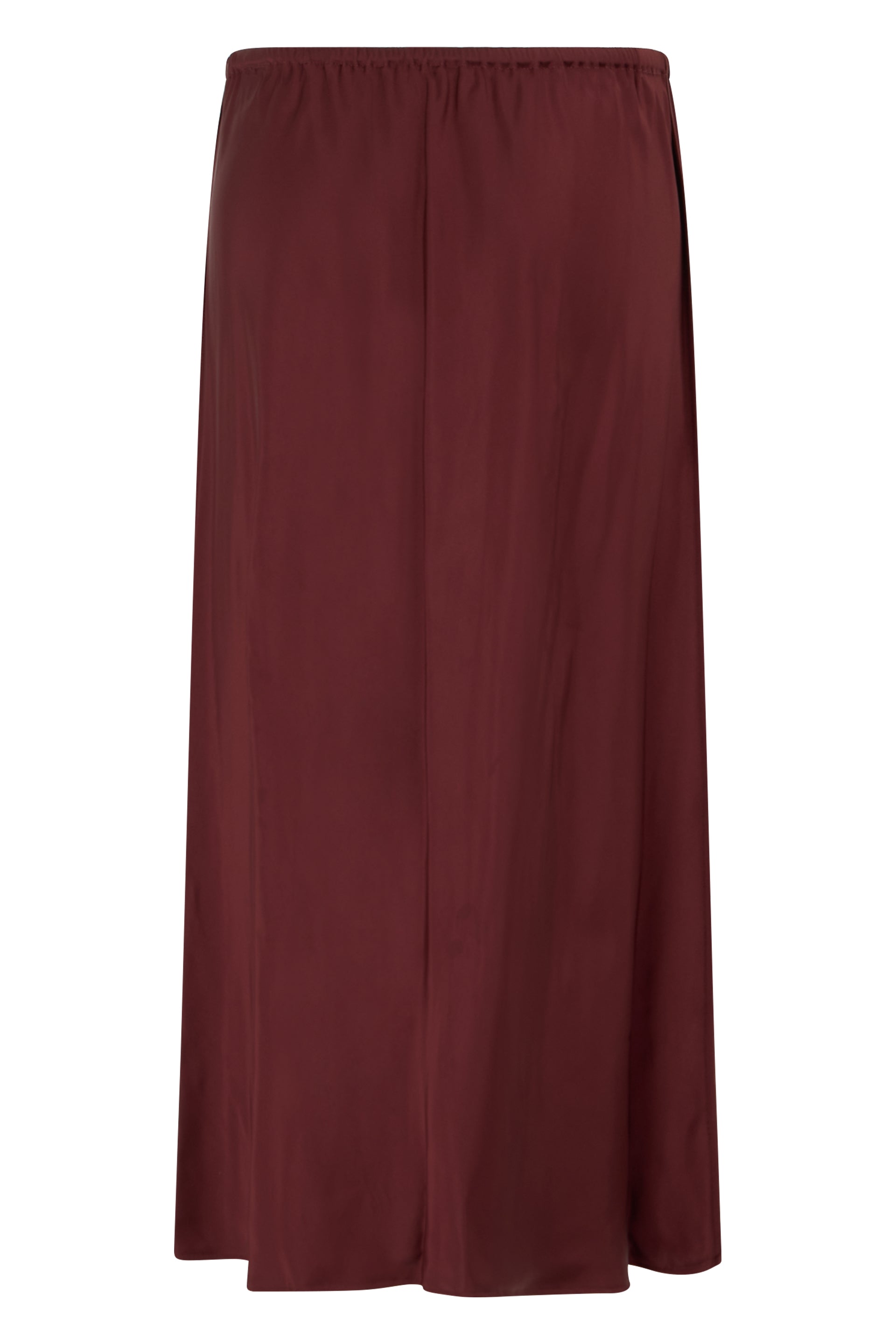 Vince Satin Viscose Midi Skirt — Burgundy, view 2