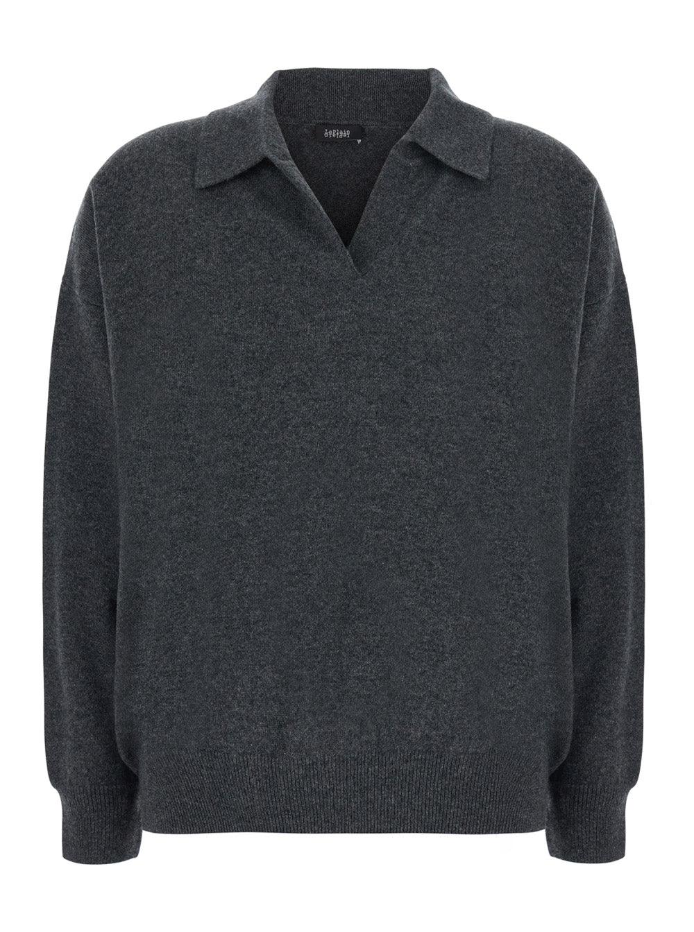 Leplain Polo Neck Cashmere Sweater — Gray by Leplain