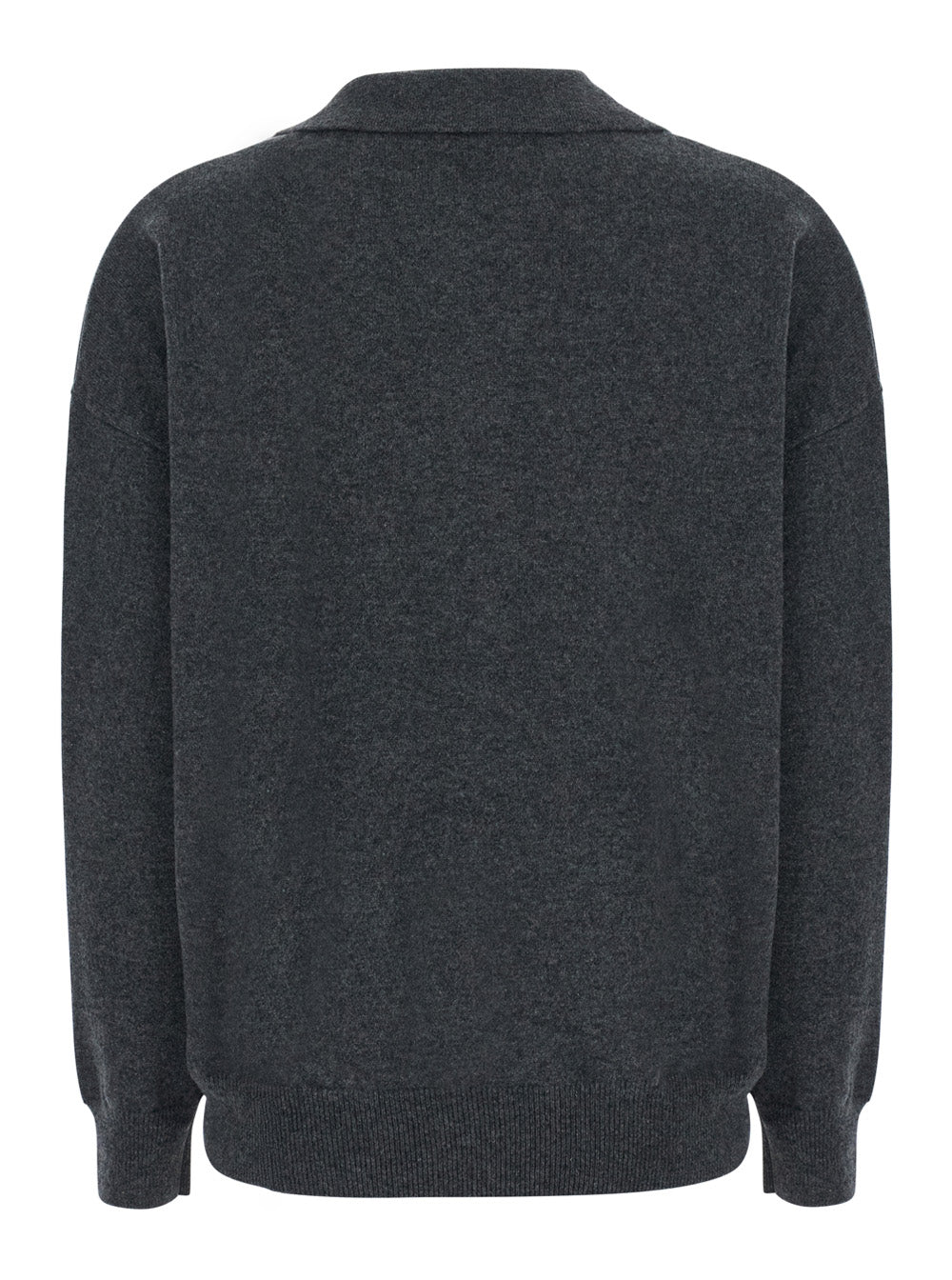 Leplain Polo Neck Cashmere Sweater — Gray, view 2