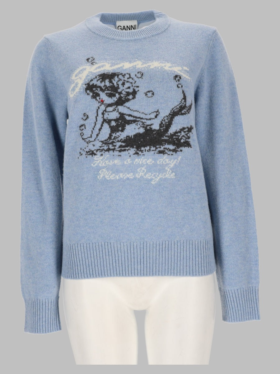 Ganni Mermaid Sweater — Blue by Ganni