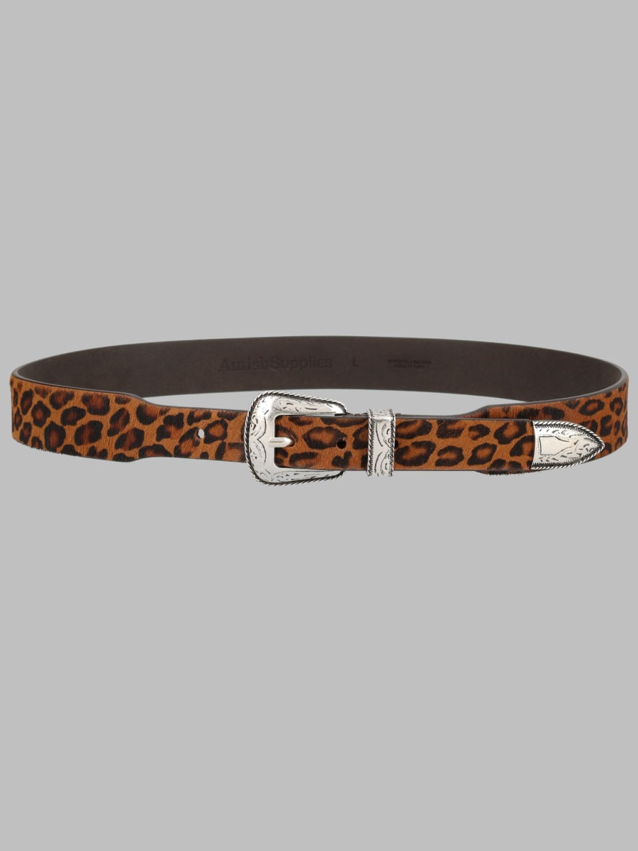 Amish Western-Style Leather Belt — Brown by Amish