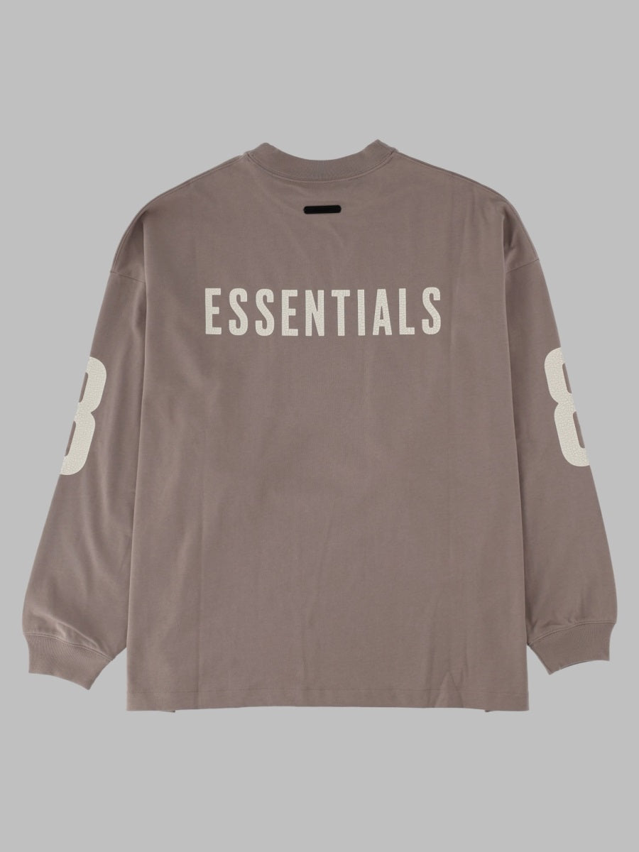 Fear Of God Essentials Crewneck Cotton Long-Sleeved T-Shirt — Beige, view 2