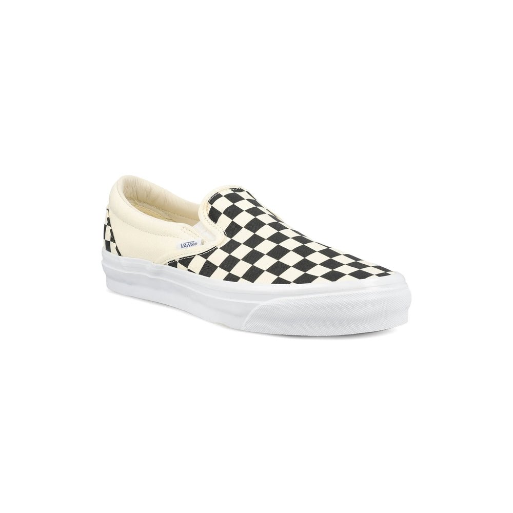 Vans Checkerboard Canvas Sneakers — Black - 6.5, view 3
