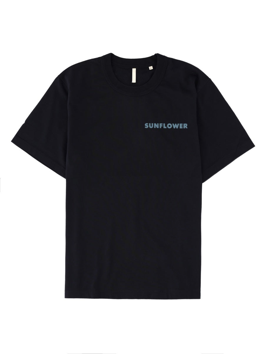 Sunflower Logo-Embroidered T-Shirt — Blue, view 4