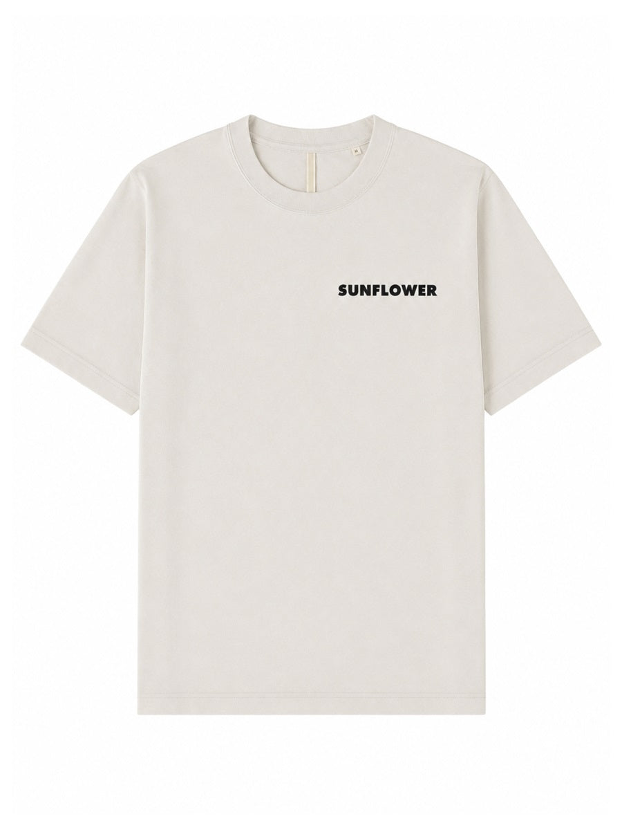 Sunflower Logo-Print Organic Cotton T-Shirt — Gray, view 4