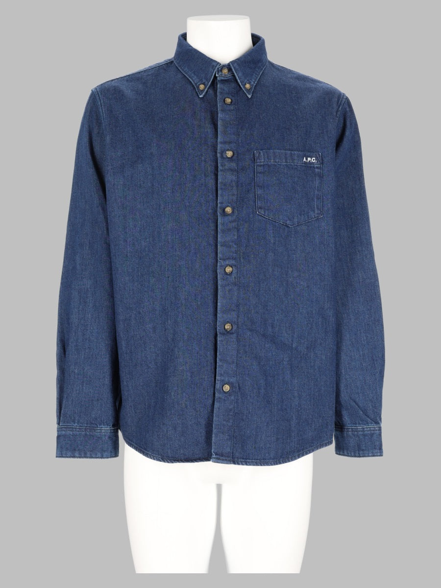 A.P.C. Organic Cotton Shirt — Blue by A.p.c.
