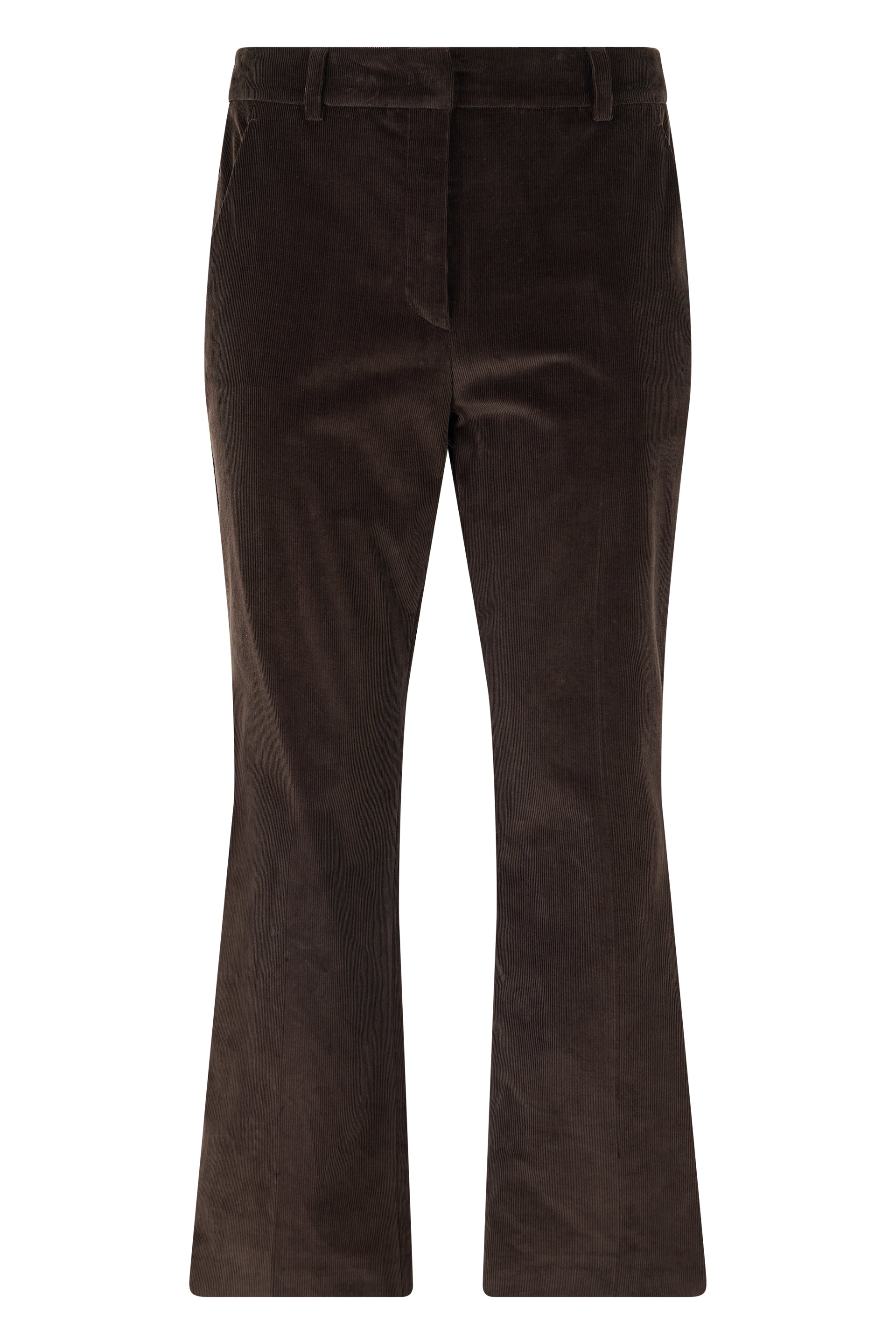 Weekend Max Mara Flared Cotton Trousers — Chestnut by Weekend Max Mara