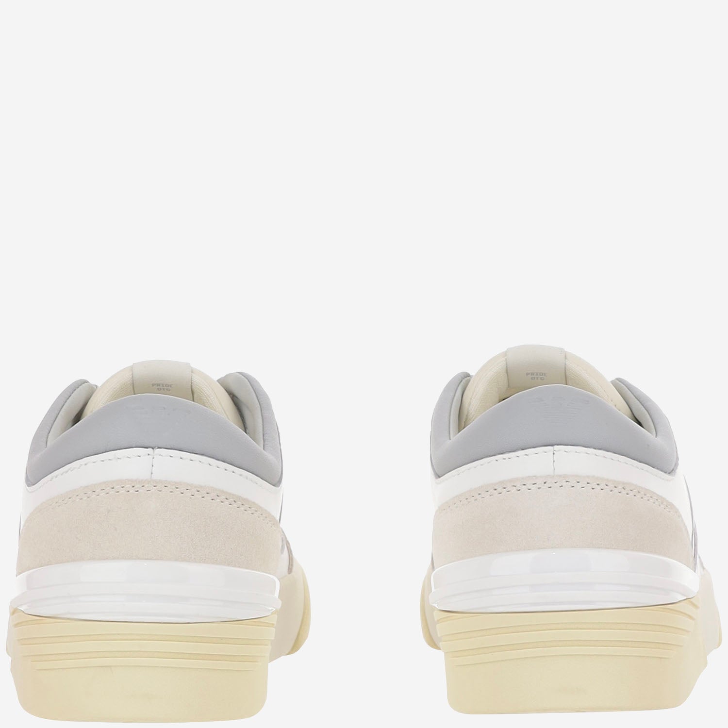 EA7 Leather Low-Top Sneakers — White - 9.5, view 3