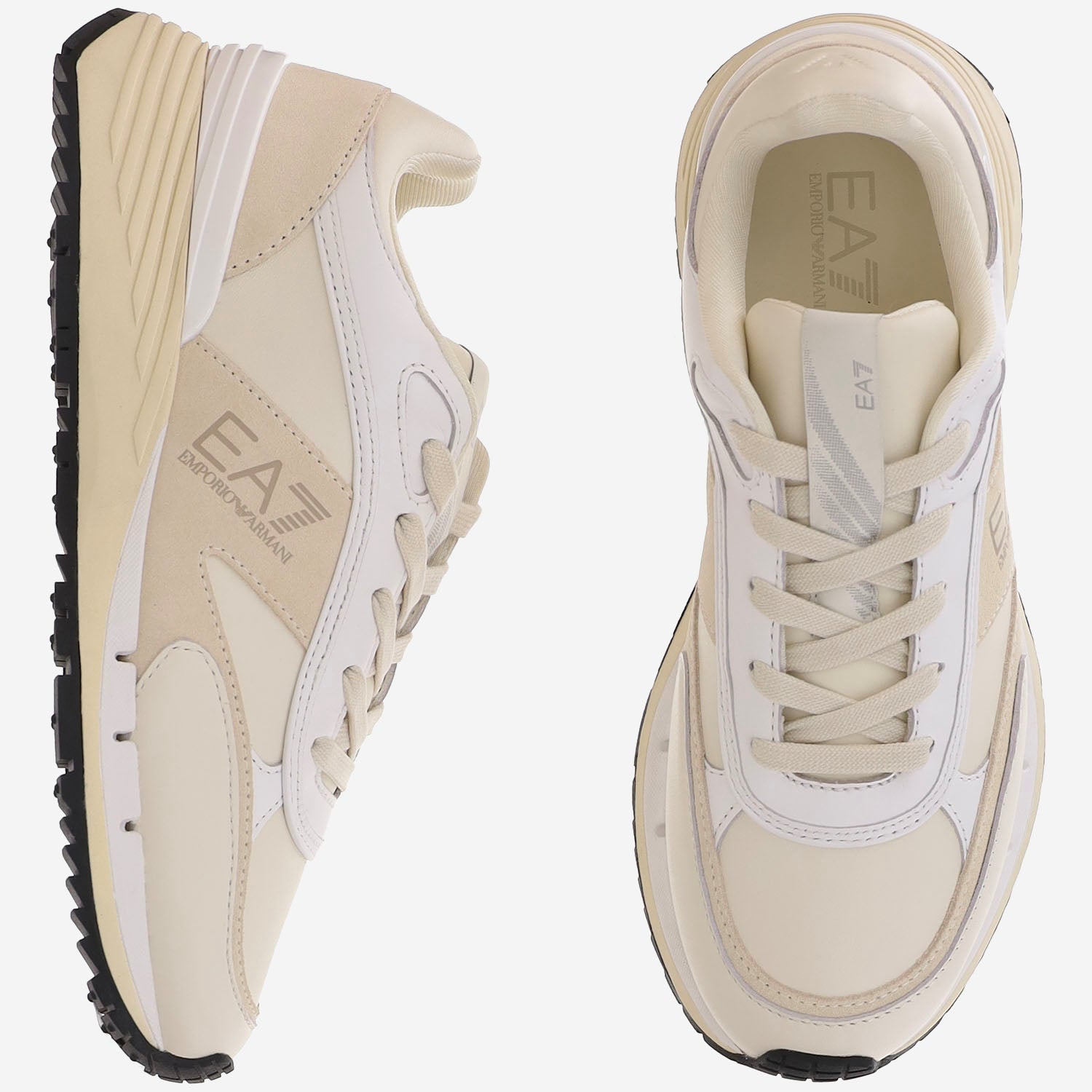 EA7 Leather and Mesh Sneakers — Multicolor - 10 by EA7
