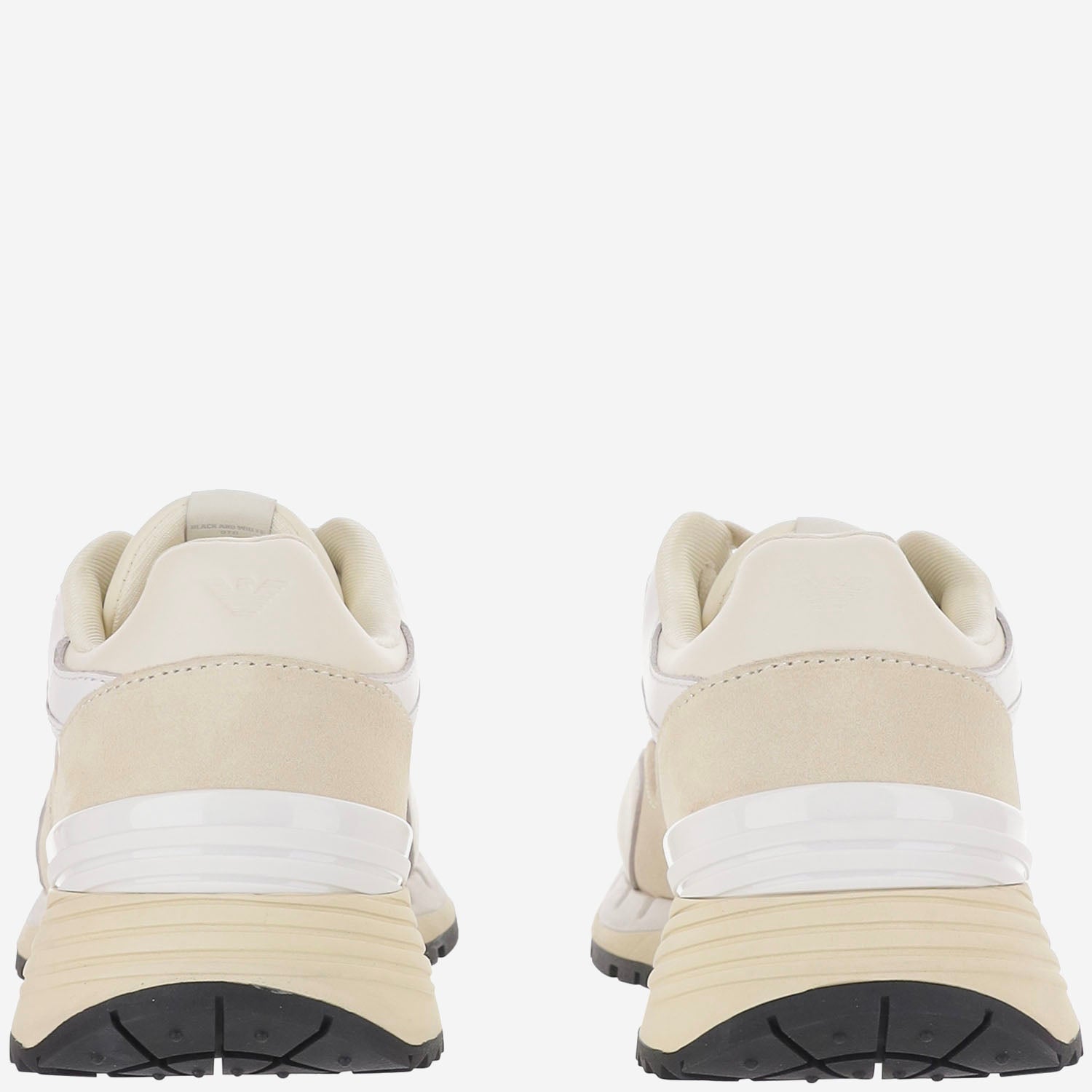 EA7 Leather and Mesh Sneakers — Multicolor - 10, view 3