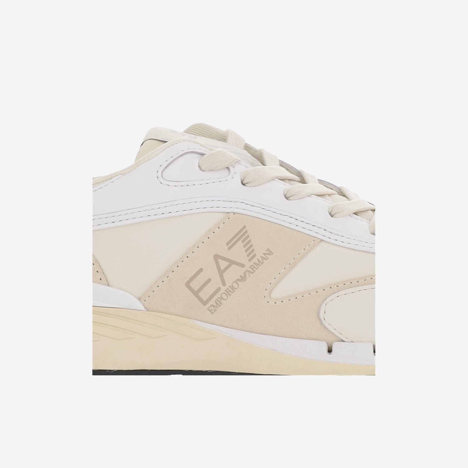 EA7 Leather and Mesh Sneakers — Multicolor - 10, view 5