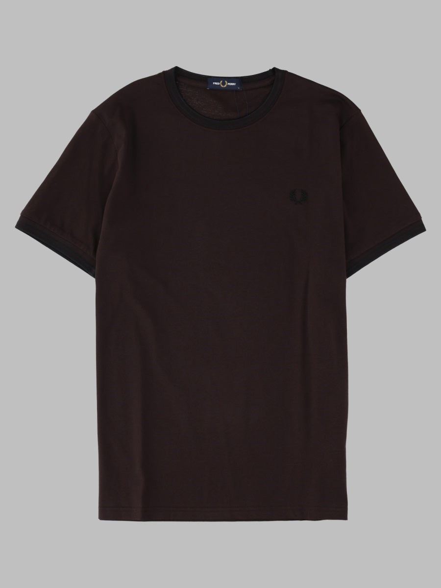 Fred Perry Logo-Embroidered Cotton T-Shirt — Brown by Fred Perry
