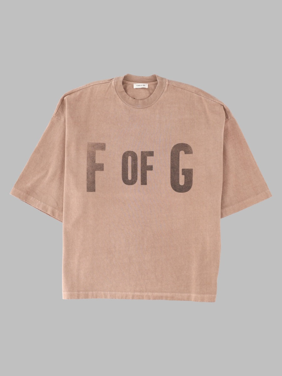 Fear Of God Printed Logo T-Shirt — Beige by Fear Of God