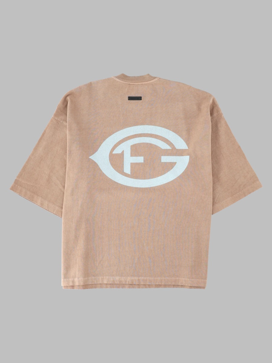 Fear Of God Printed Logo T-Shirt — Beige, view 2