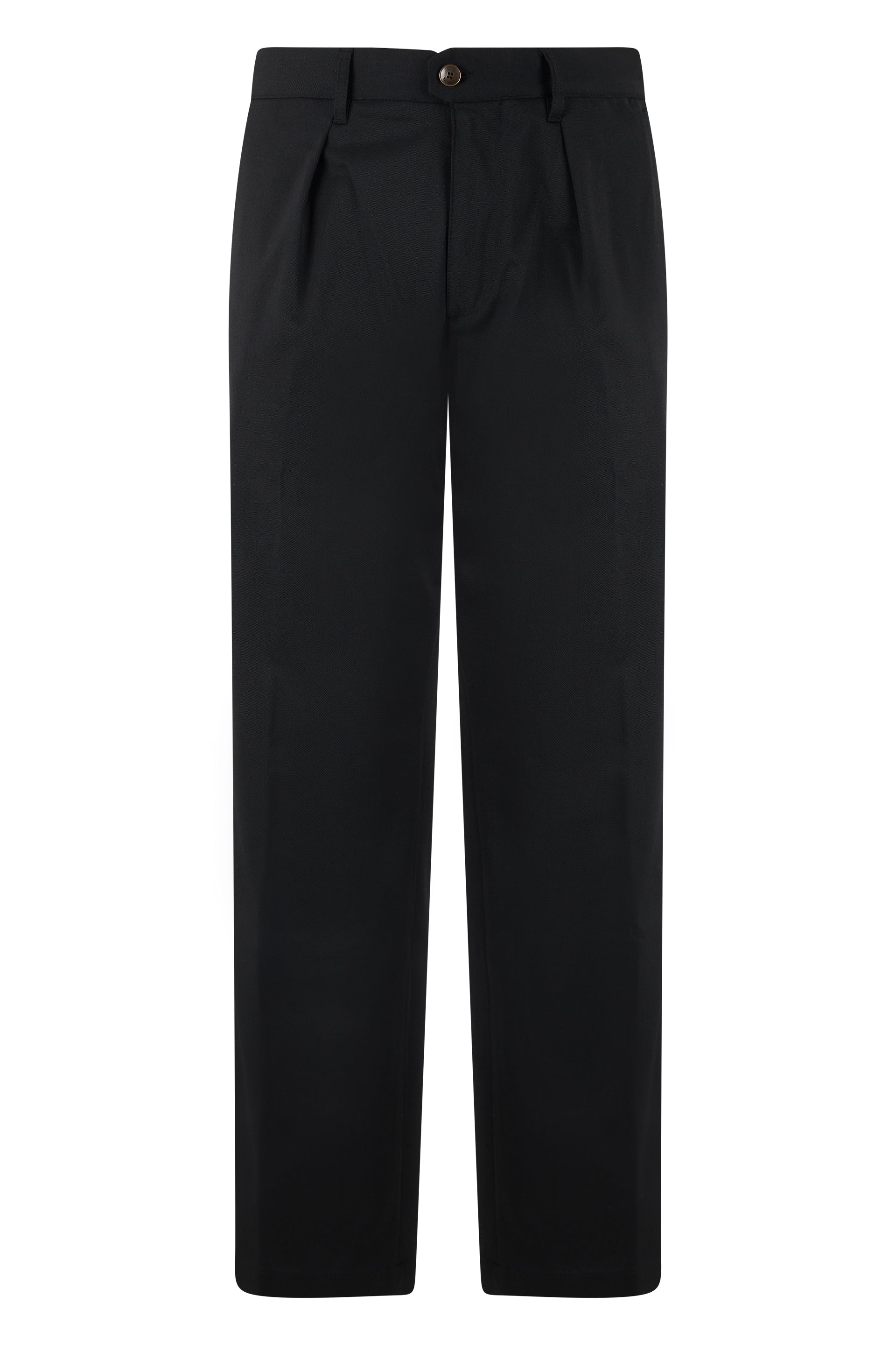 Slowear Wool Blend Pleated Trousers — Black by Slowear