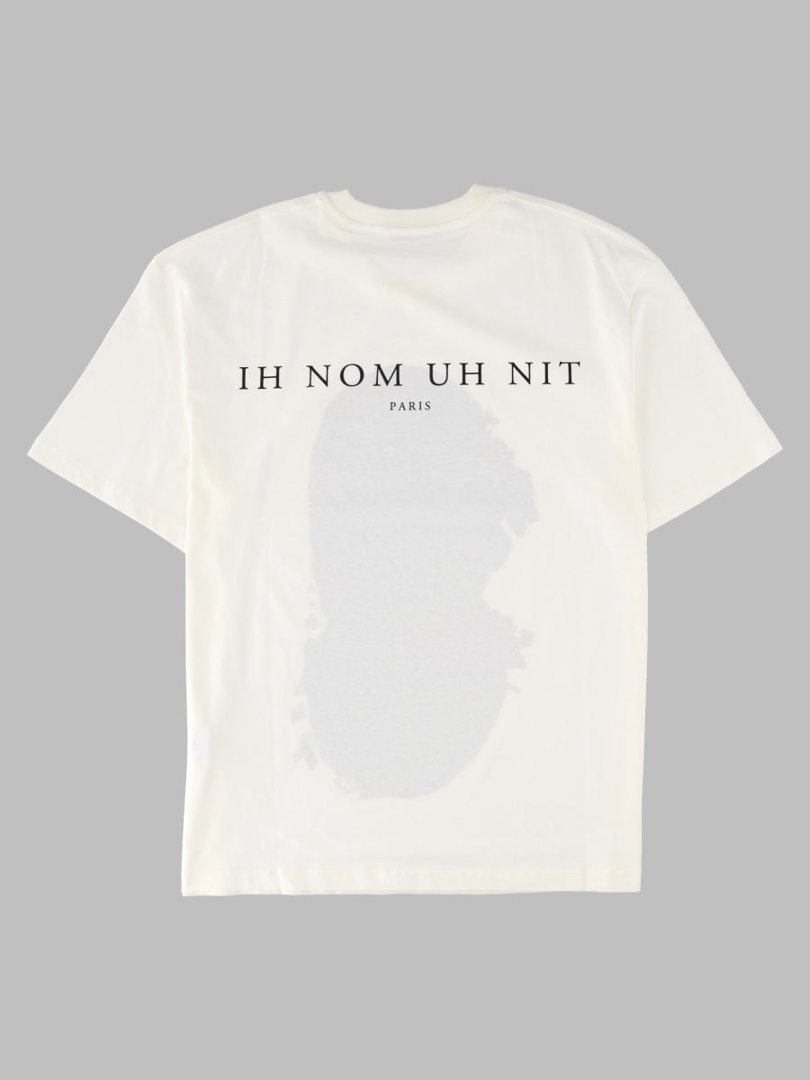Ih Nom Uh Nit Newspaper Mask Graphic T-Shirt — White, view 2